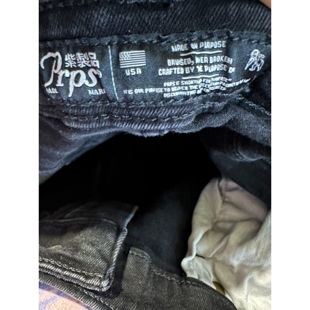 Prps Windsor Tapered Skinny Fit Jeans Black Men's Size 42 Stretch Streetwear - Picture 6 of 16